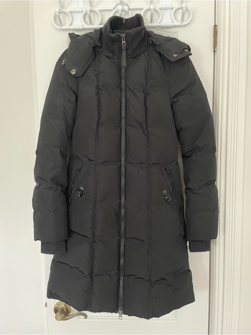 Mackage women’s black winter coat size Xs, condition gently worn, removable hood